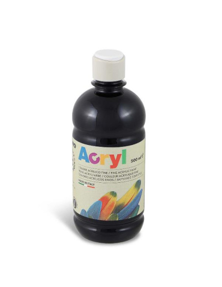 BOTTIGLIA 500ML TEMP ACRILICA NERO