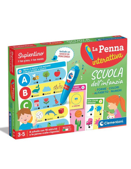 PENNA FORME COLORI ALFABETO NUMERI