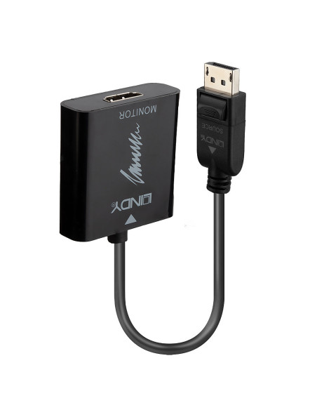 Lindy 41068 cavo e adattatore video 1,5 m DisplayPort HDMI tipo A (Standard) Nero