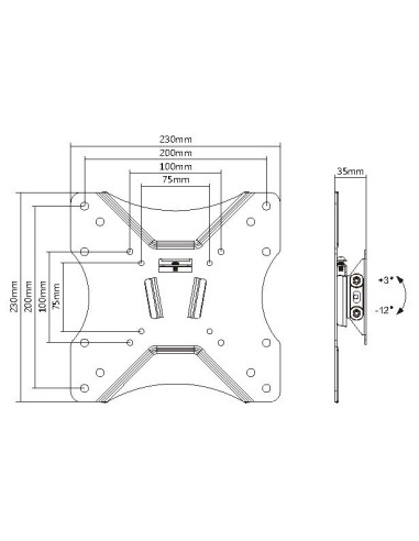 Equip Staffa di montaggio a parete per TV Slim da 23” a 43”