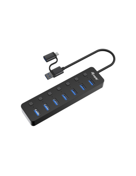 Equip 128965 hub di interfaccia USB 3.2 Gen 1 (3.1 Gen 1) Type-A 5000 Mbit/s Nero