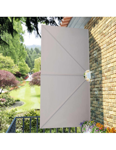 Tenda Laterale per Terrazza Pieghevole Crema 300x150 cm