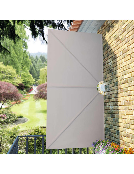 Tenda Laterale per Terrazza Pieghevole Crema 300x150 cm
