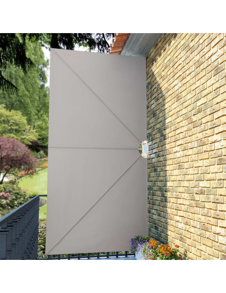 Tenda Laterale per Terrazza Pieghevole Crema 400x200 cm