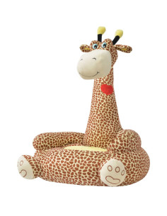 Poltrona in Peluche per Bambini Girafa Marrone