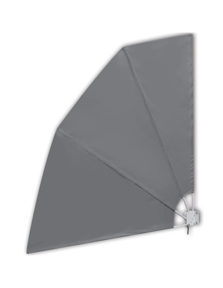 Tenda Laterale per Balcone Pieghevole Grigio 210x210 cm