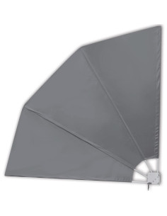 Tenda Laterale per Balcone Pieghevole Grigio 210x210 cm 2