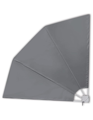 Tenda Laterale per Balcone Pieghevole Grigio 210x210 cm