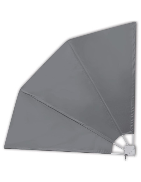 Tenda Laterale per Balcone Pieghevole Grigio 210x210 cm
