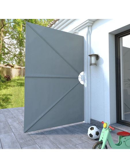 Tenda Laterale per Terrazza Pieghevole Grigio 240x160 cm