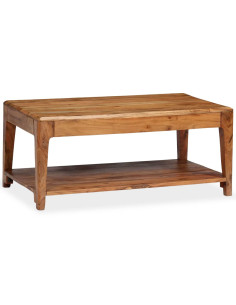 Tavolino da Salotto in Legno Massello 88x50x38 cm 2