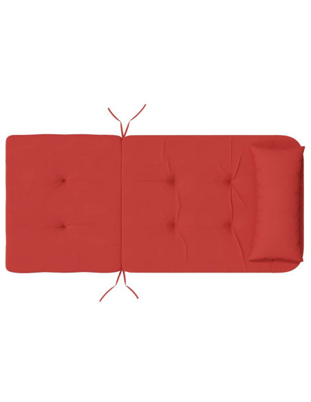 Cuscini per Sedia Adirondack 2 pz Rosso in Tessuto Oxford