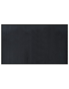 Tappeto Rettangolare Nero 60x100 cm in Bambù