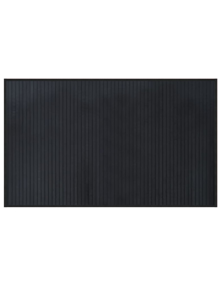 Tappeto Rettangolare Nero 60x100 cm in Bambù