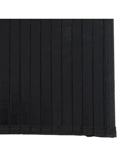 Tappeto Rettangolare Nero 60x100 cm in Bambù