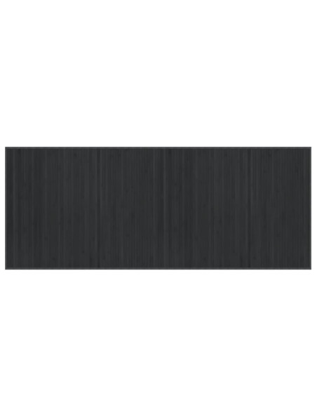 Tappeto Rettangolare Grigio 80x200 cm in Bambù