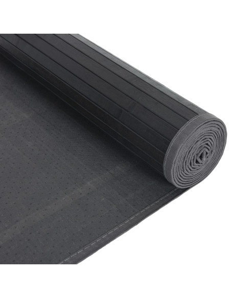 Tappeto Rettangolare Grigio 80x200 cm in Bambù