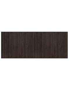 Tappeto Rettangolare Marrone Scuro 80x200 cm in Bambù