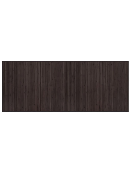 Tappeto Rettangolare Marrone Scuro 80x200 cm in Bambù