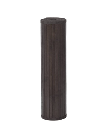 Tappeto Rettangolare Marrone Scuro 80x200 cm in Bambù