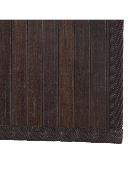 Tappeto Rettangolare Marrone Scuro 80x200 cm in Bambù