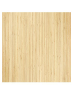 Tappeto Rettangolare Naturale Chiaro 100x100 cm in Bambù