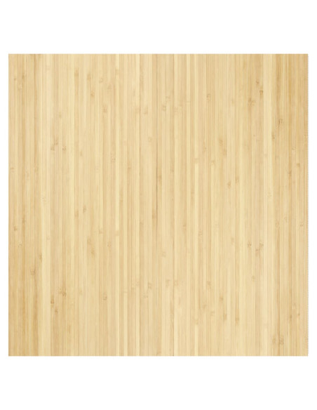 Tappeto Rettangolare Naturale Chiaro 100x100 cm in Bambù