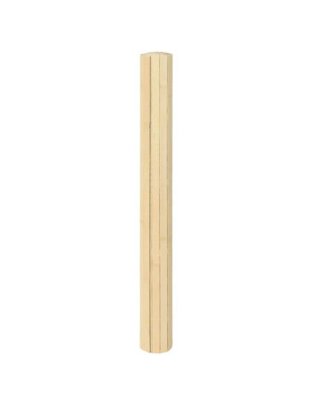 Tappeto Rettangolare Naturale Chiaro 100x100 cm in Bambù