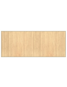 Tappeto Rettangolare Natura Chiaro 80x200 cm in Bambù