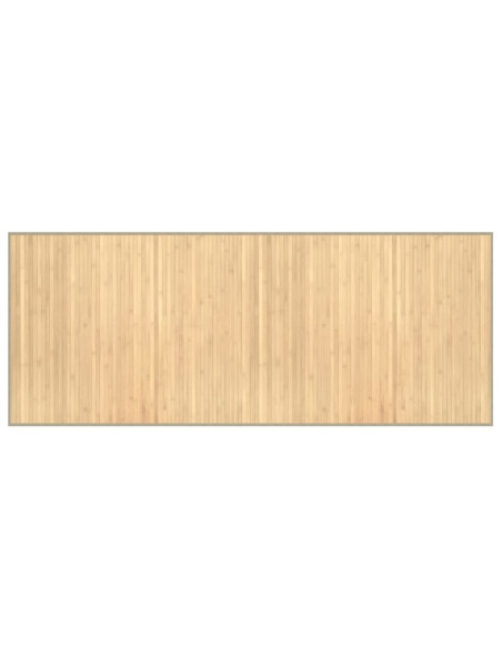 Tappeto Rettangolare Natura Chiaro 80x200 cm in Bambù
