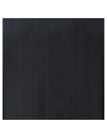 Tappeto Rettangolare Nero 100x100 cm in Bambù