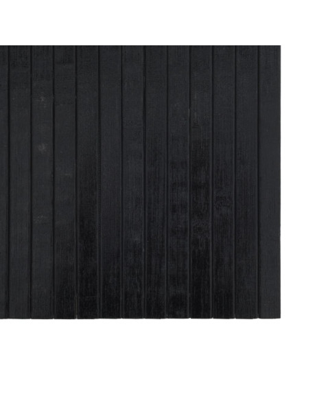 Tappeto Rettangolare Nero 100x100 cm in Bambù