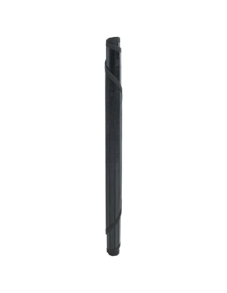 Tappeto Rotondo Nero 80 cm in Bambù