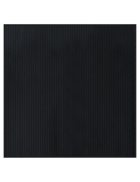 Tappeto Rettangolare Nero 100x100 cm in Bambù