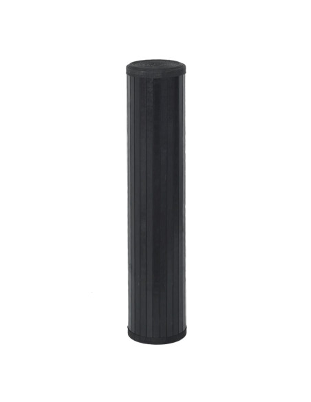 Tappeto Rettangolare Nero 100x100 cm in Bambù