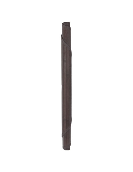 Tappeto Rotondo Marrone Scuro 80 cm in Bambù