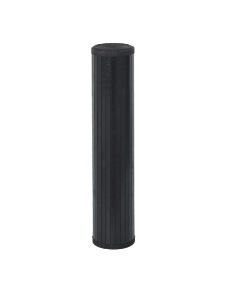 Tappeto Rettangolare Nero 100x200 cm in Bambù