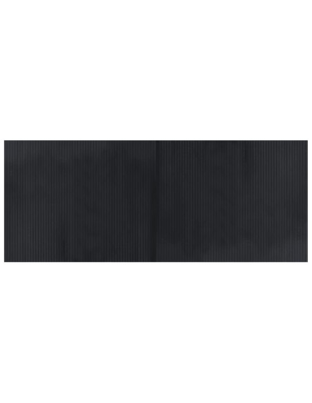 Tappeto Rettangolare Nero 80x200 cm in Bambù