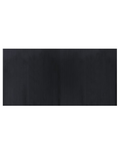 Tappeto Rettangolare Nero 100x200 cm in Bambù