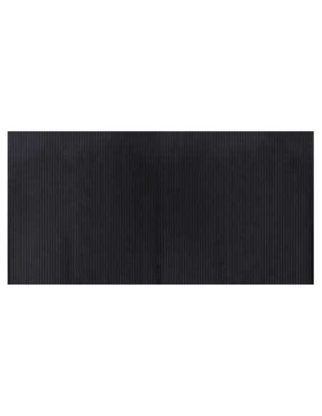 Tappeto Rettangolare Nero 100x200 cm in Bambù