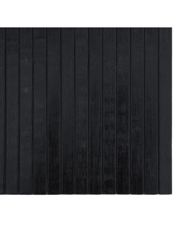Tappeto Rettangolare Nero 100x200 cm in Bambù