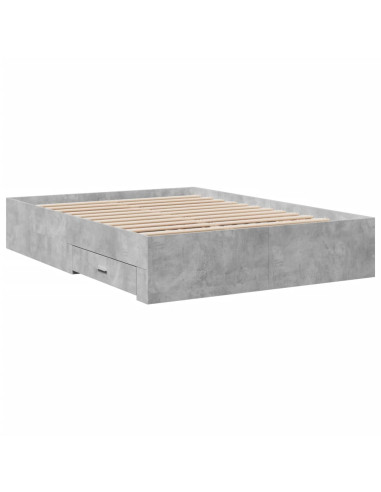 Giroletto Cassetti Grigio Cemento 140x190 cm Legno Multistrato