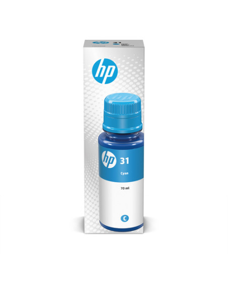 HP 31 70-ml Cyan Original Ink Bottle Originale
