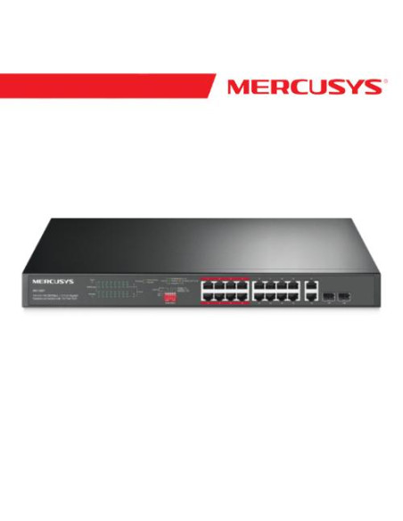 MERCUSYS 16-PORT 10/100MBPS + 2-PORT GIGABIT RACKMOUNT SWITCH - MS118CP