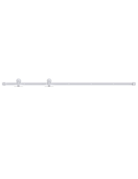 Kit Accessori per Porta Scorrevole 200 cm in Acciaio Bianco