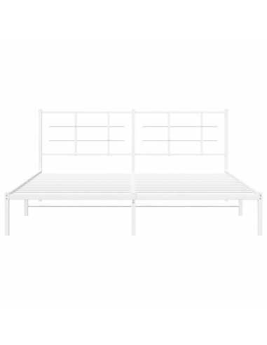 Giroletto con Testiera Metallo Bianco 180x200 cm