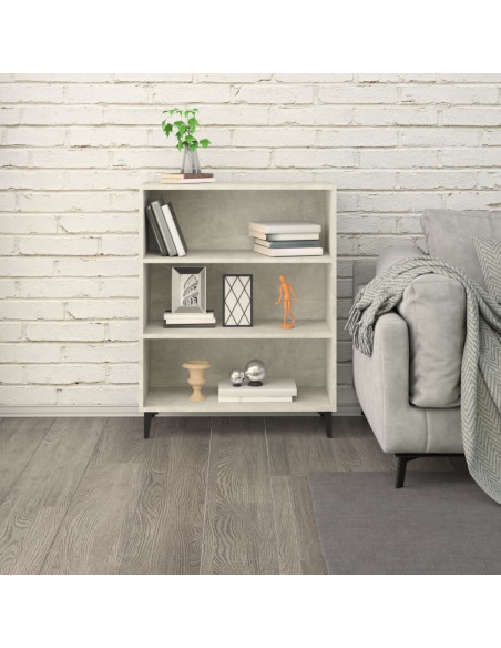 Credenza Grigio Cemento 69,5x32,5x90 cm in Legno Multistrato