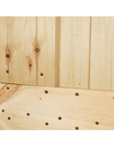 Porta Scorrevole con Set Hardware 70x210 cm Legno Massello Pino