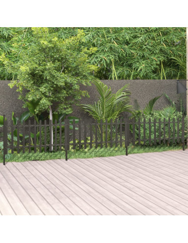 Staccionata con Montanti 3 pz in WPC 614x80 cm