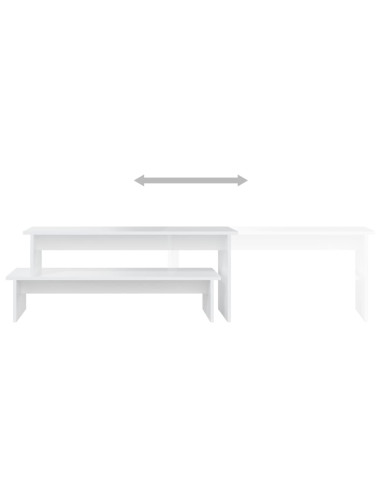 Mobile Porta TV Bianco 180x30x43 cm in Legno Multistrato